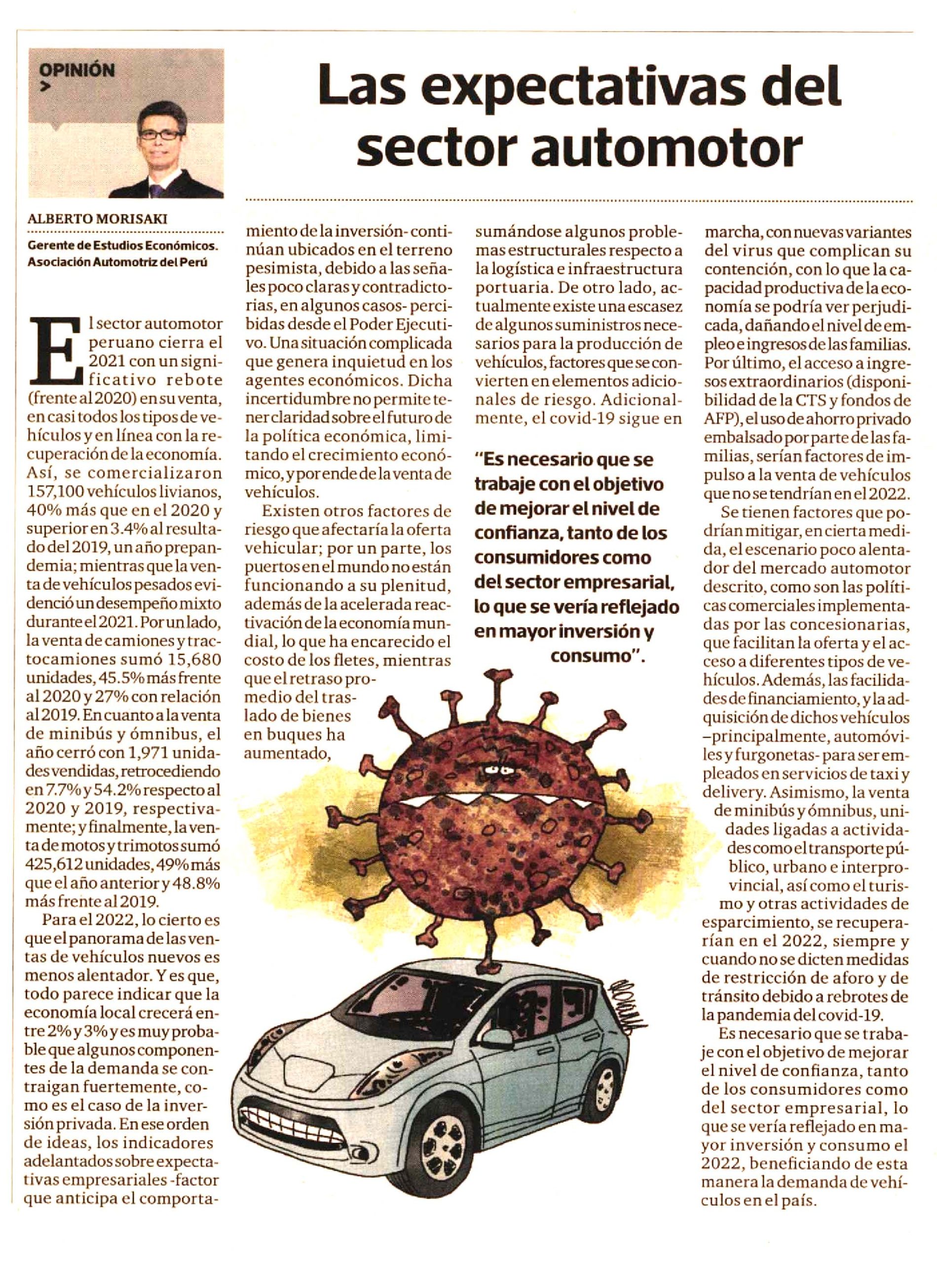 Las expectativas del sector automotor