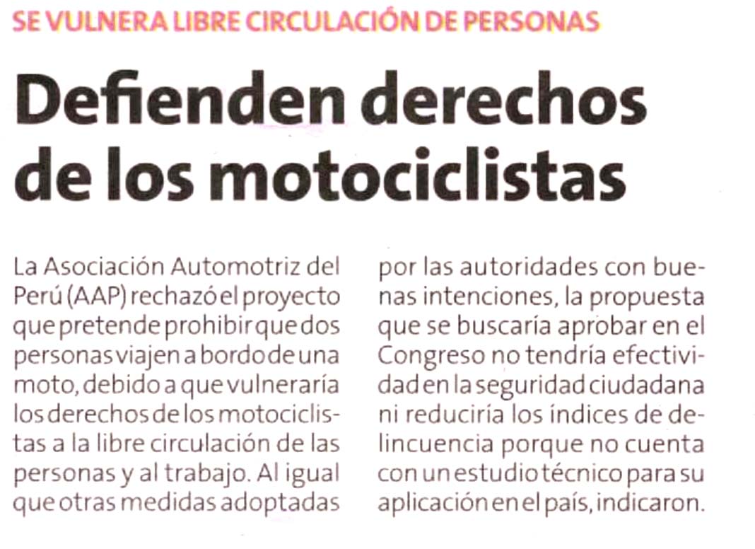 Defienden derechos de los motociclistas