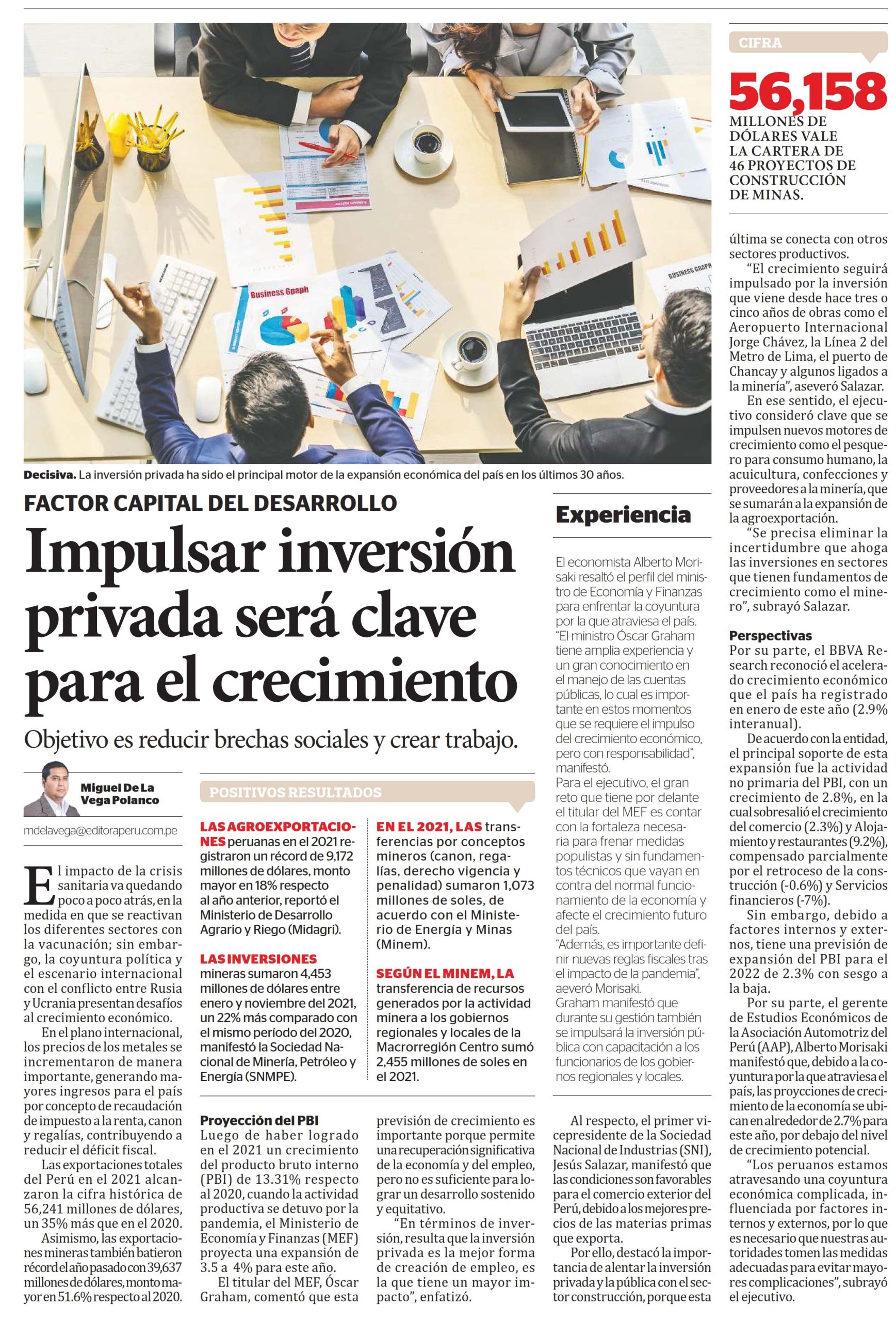 Impulsar inversión privada será clave para el crecimiento
