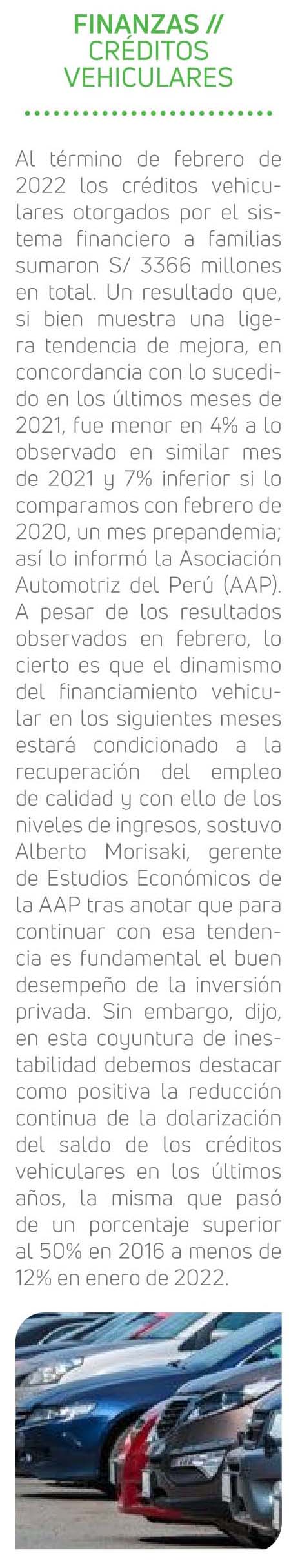 Finanzas / Créditos vehiculares