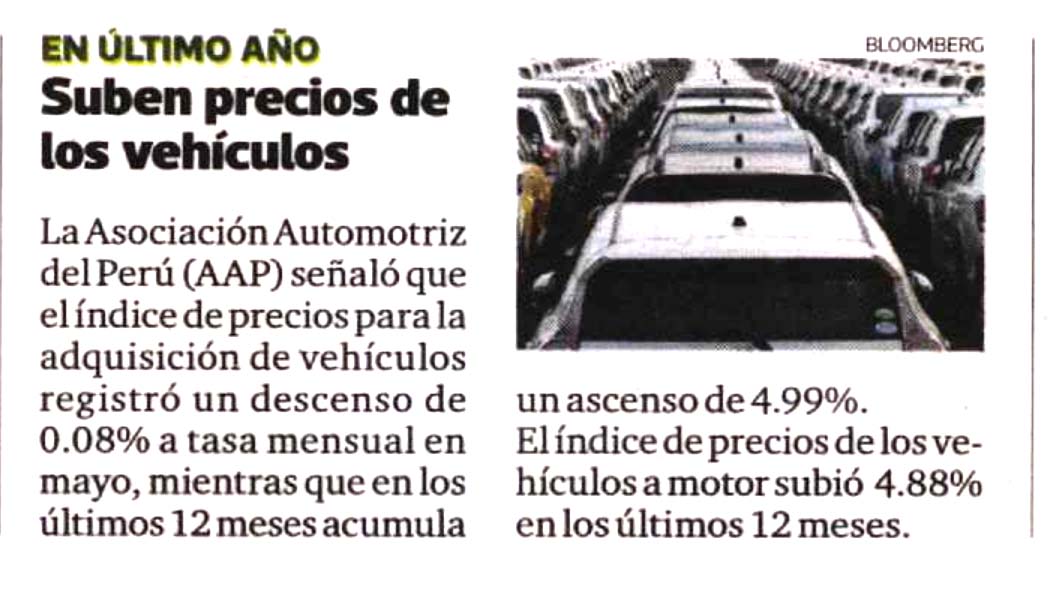 Suben precios de vehículos