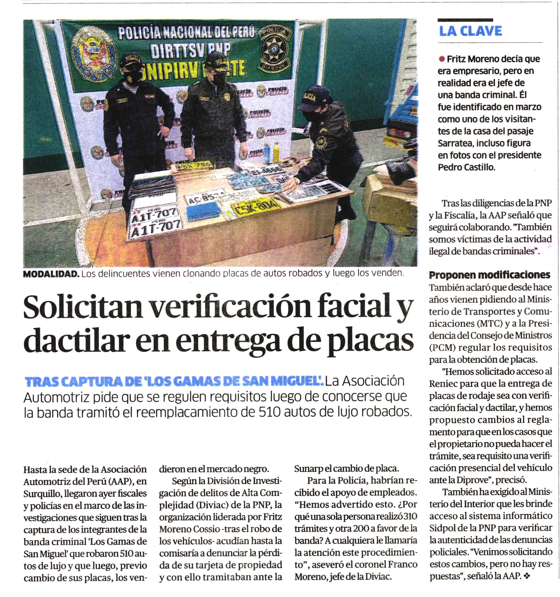 Solicitan verificación facial y dactilar en entregas de placas