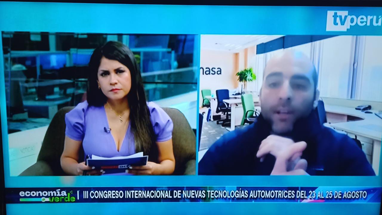 Entrevista en TV Perú sobre el III Congreso de Nuevas Tecnologías Automotrices