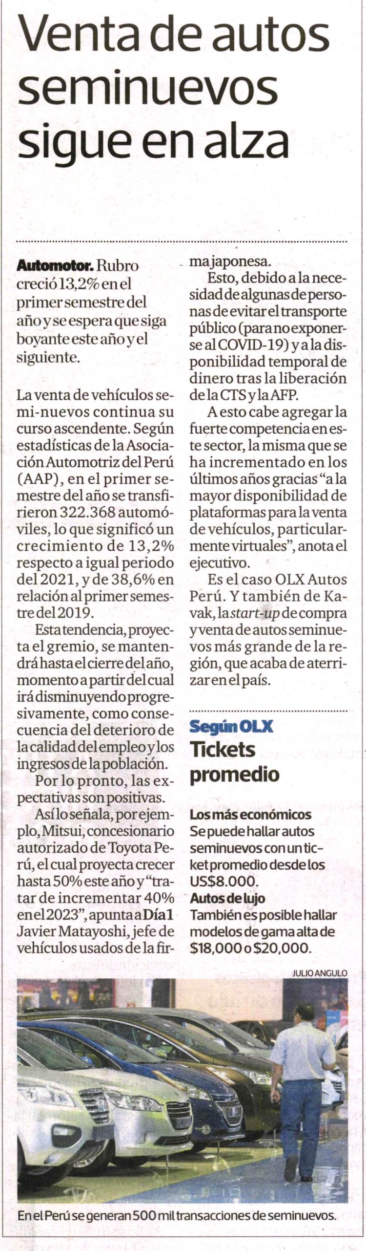 Venta de autos seminuevos sigue en alza