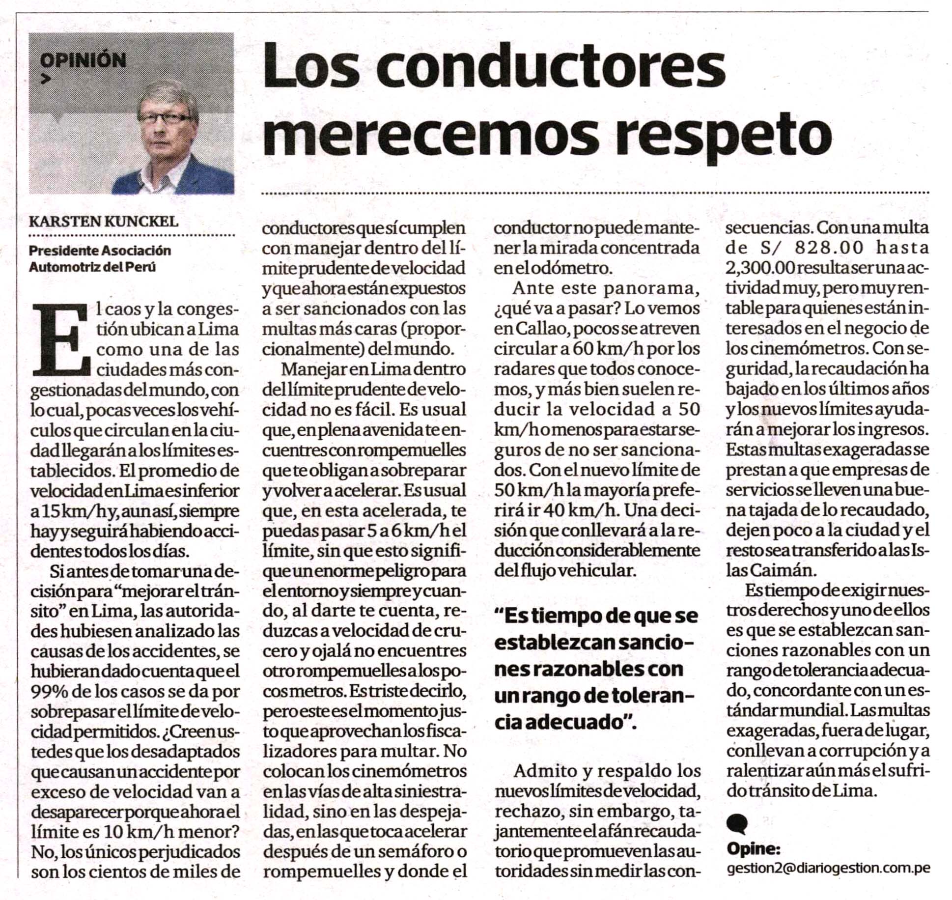 Los conductores merecemos respeto