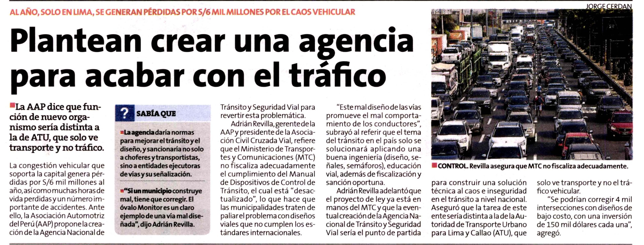 Plantean crear una agencia para acabar con el tráfico