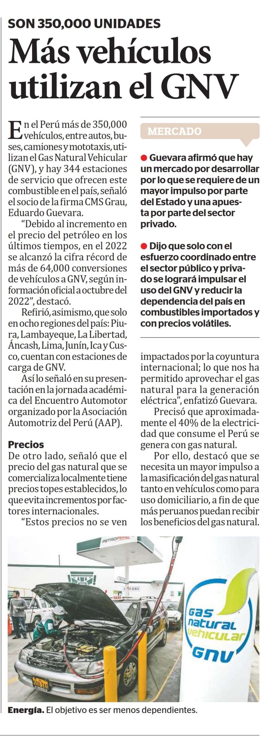 Más vehículos utilizan el GNV