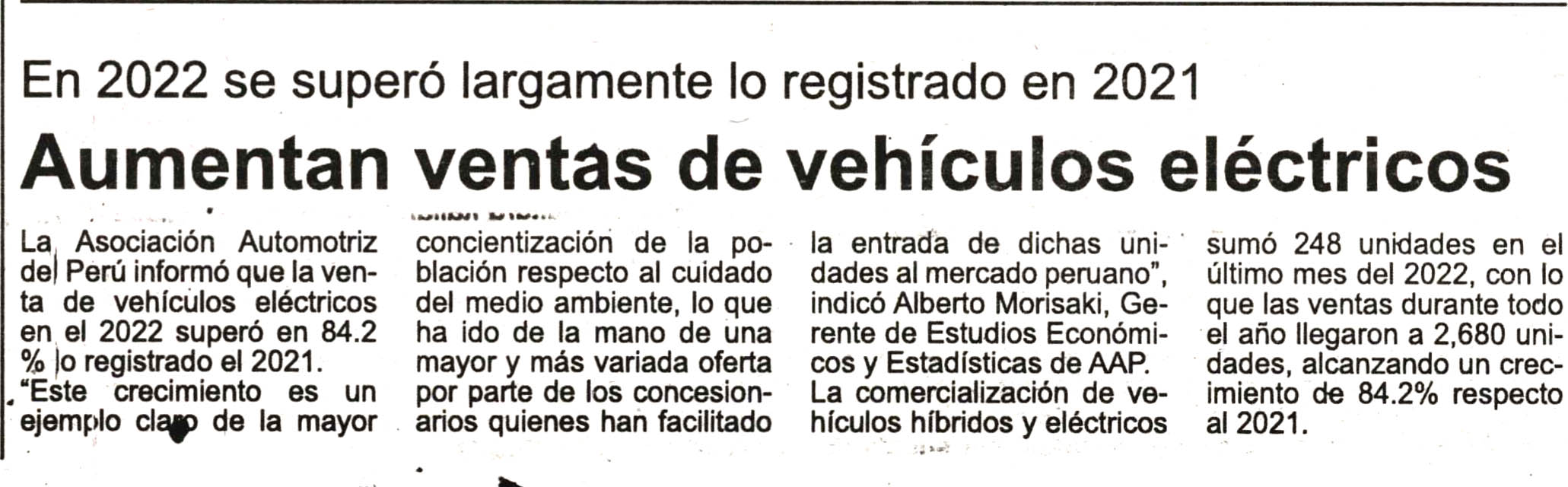 Aumentan ventas de vehículos eléctricos