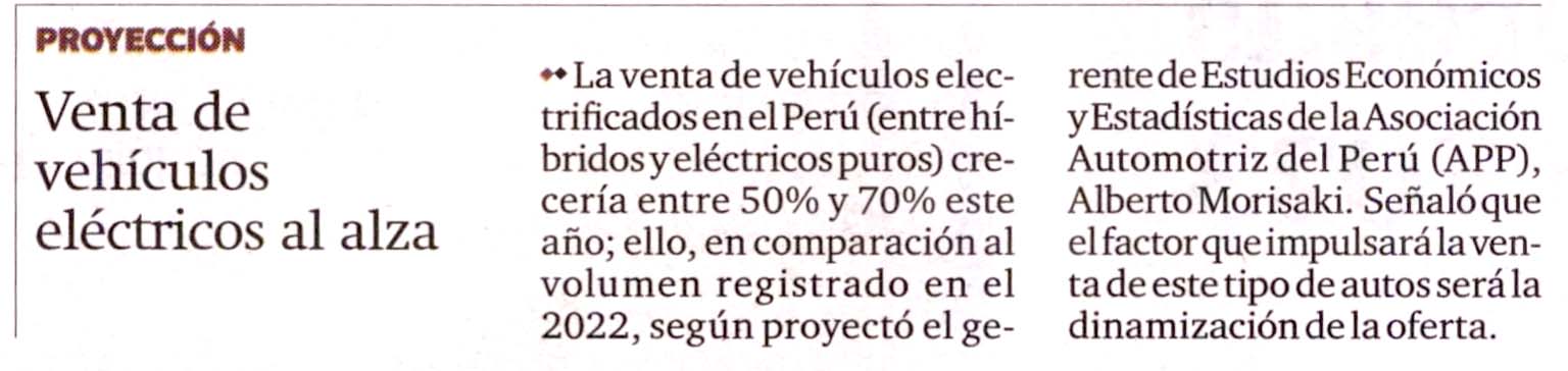 Venta de vehículos electrificados al alza