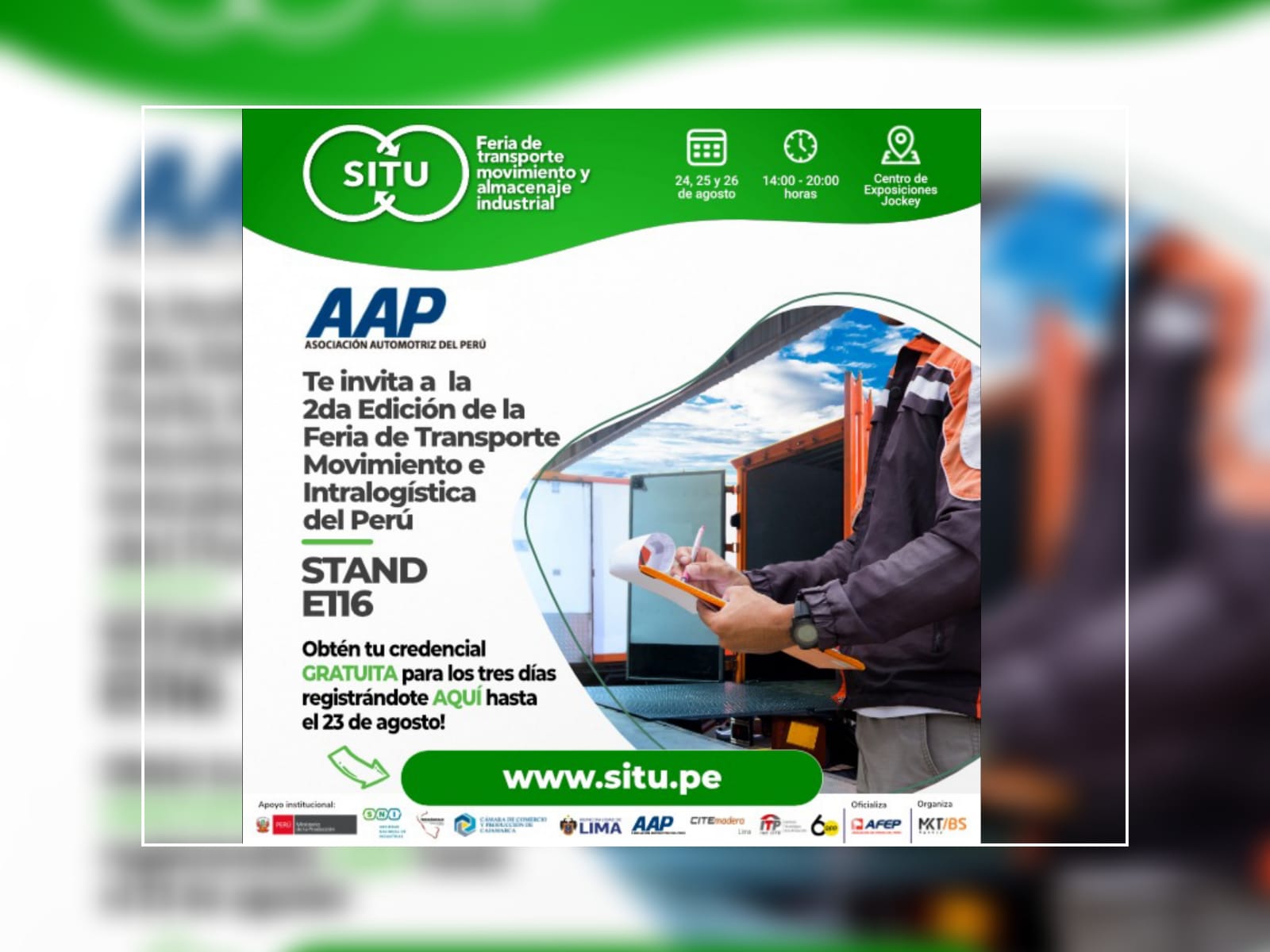 AAP PARTICIPARÁ DE LA FERIA  DE TRANSPORTE MOVIMIENTO Y ALMACENAJE INDUSTRIAL