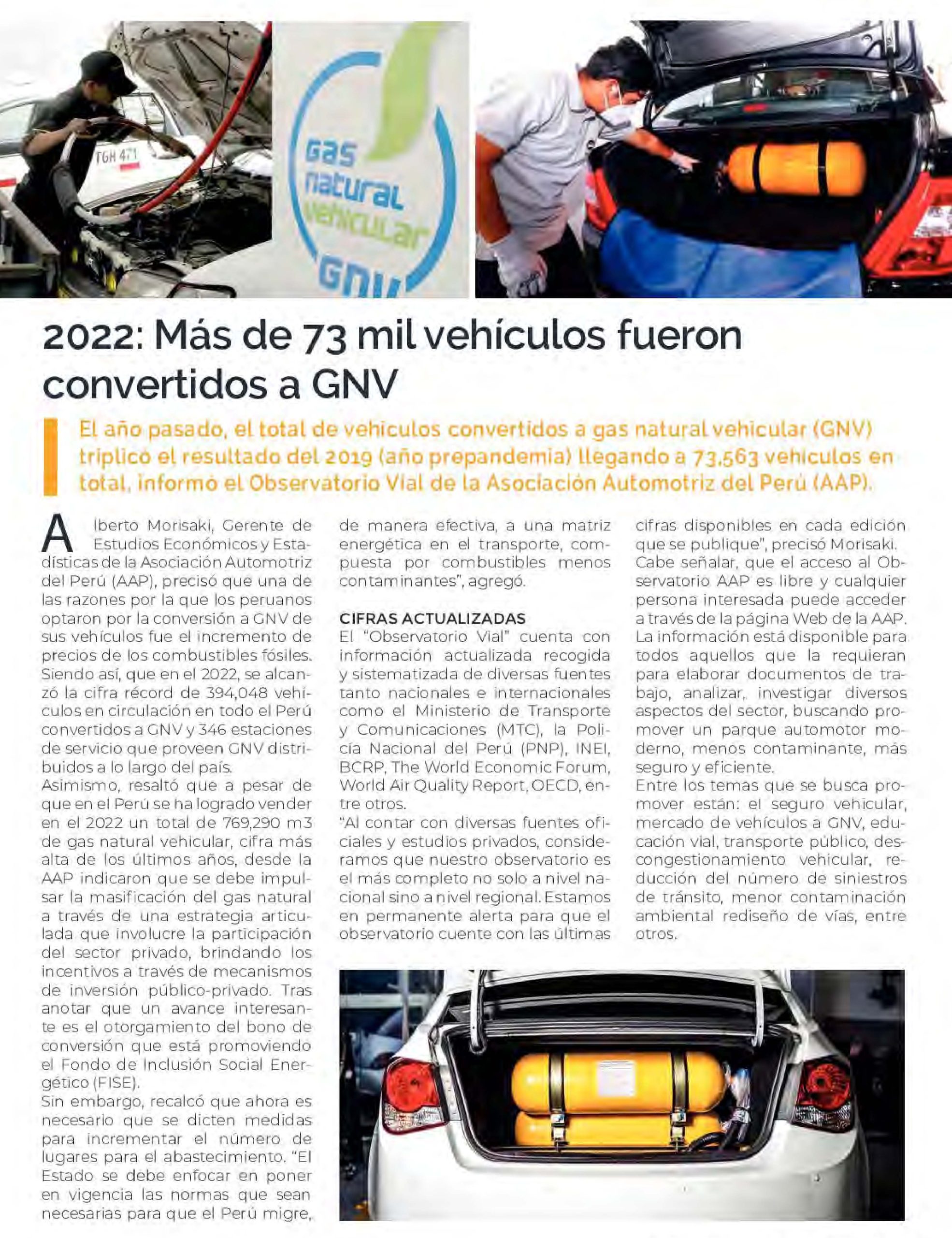 2022: Más de 73 mil vehículos fueron convertidos a GNV