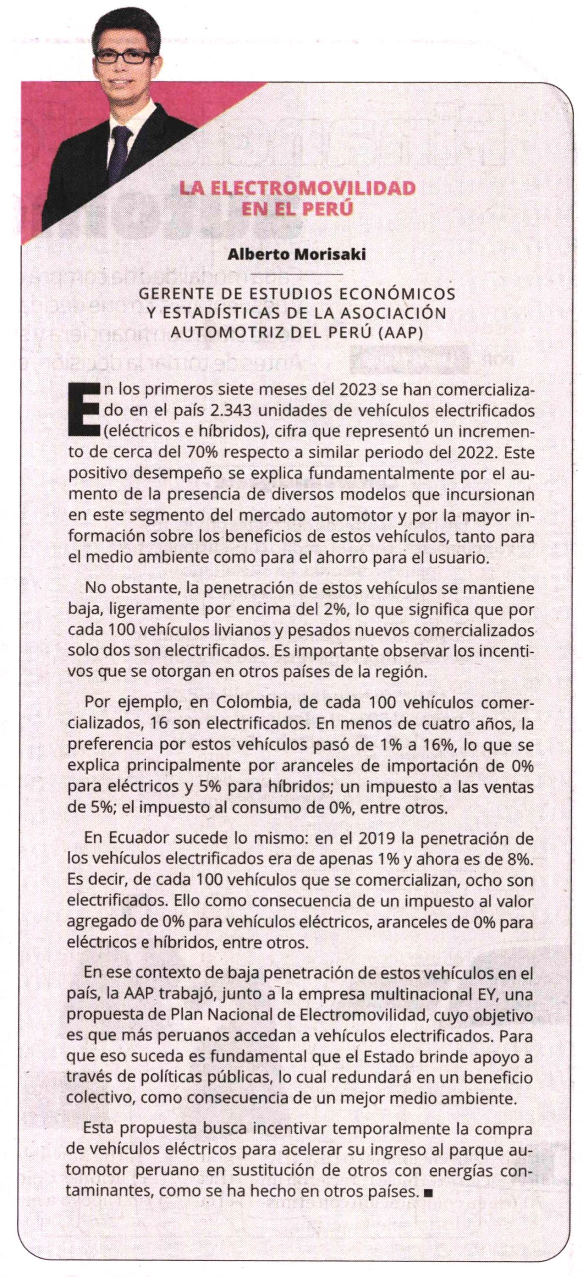 La electromovilidad en el Perú