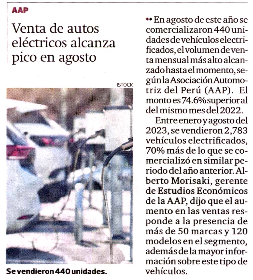 Venta de autos eléctricos alcanza pico en agosto