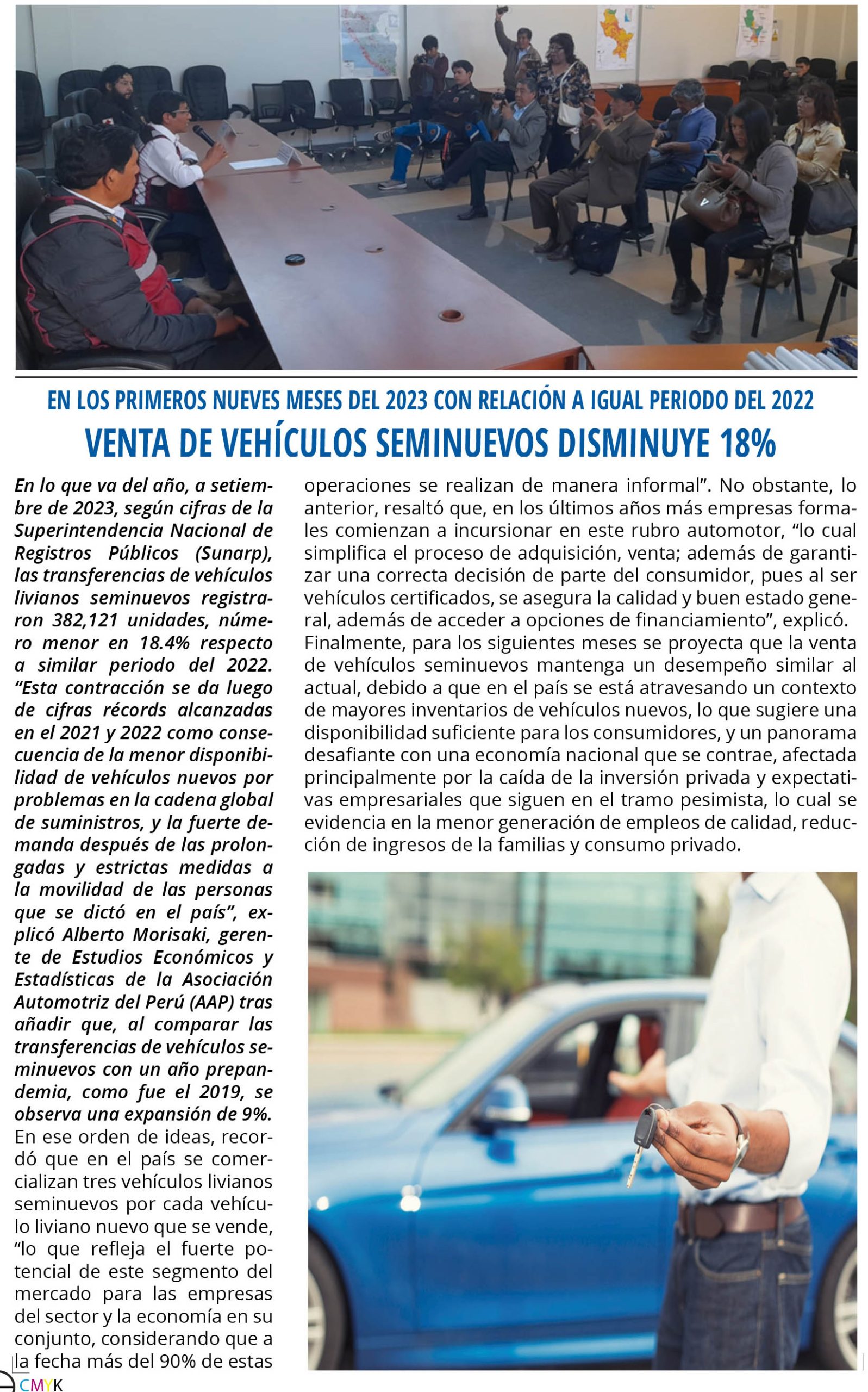 Venta de vehículos seminuevos disminuye 18% en los primeros nueves meses del 2023 con relación a igual periodo del 2022