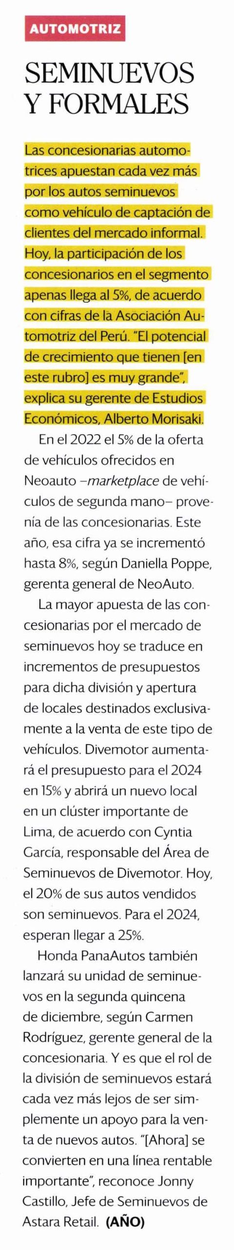 Seminuevos y formales