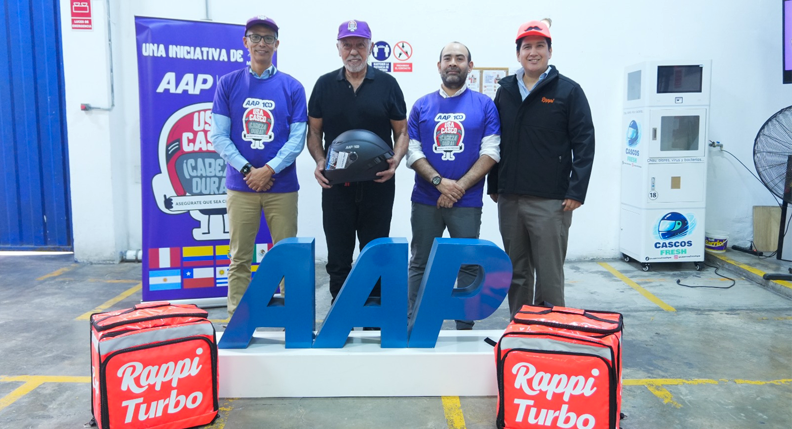 Repartidores de Rappi recibirán cascos certificados para reforzar su seguridad en las calles en alianza con la Asociación Automotriz del Perú