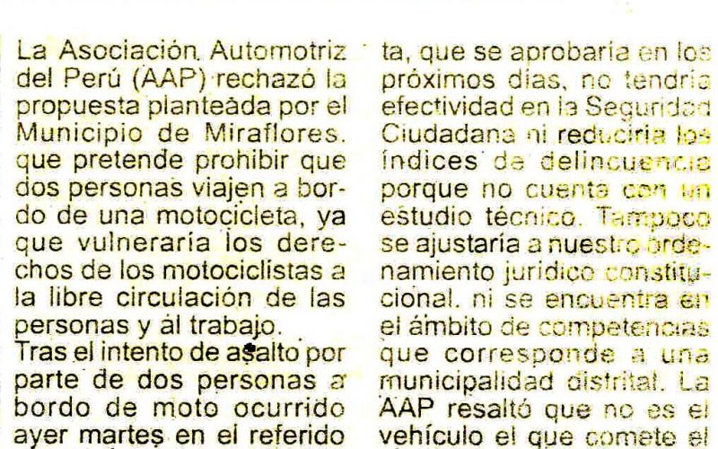 La Nación: AAP rechaza medida contra motociclistas