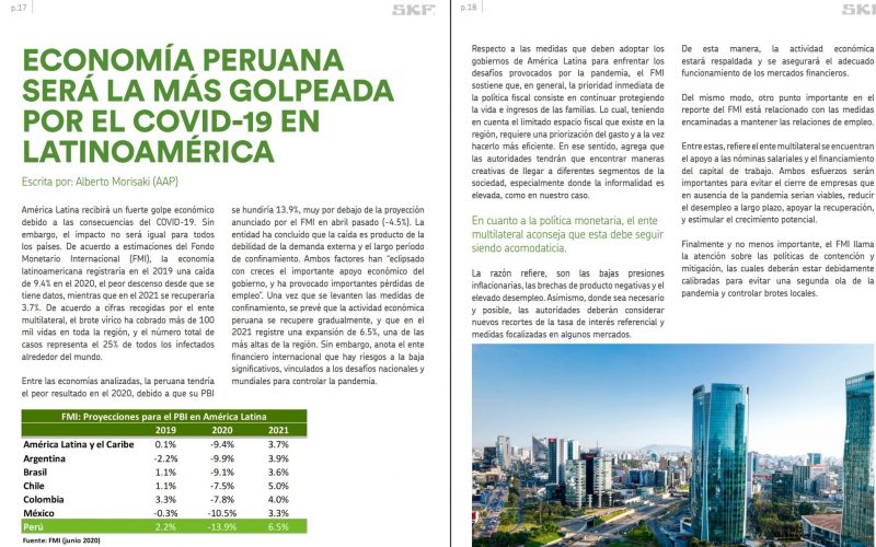 Economía peruana será la más golpeada por el covid – SKF
