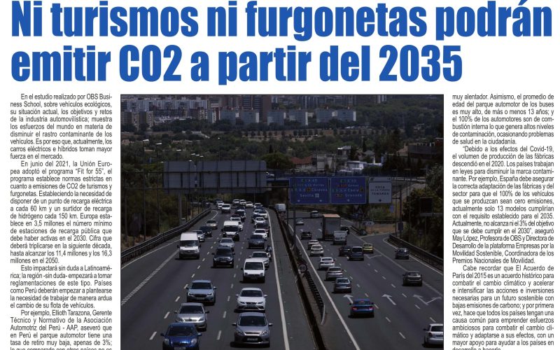 Ni turismos ni furgonetas podrán omitir C02 a partir del 2035