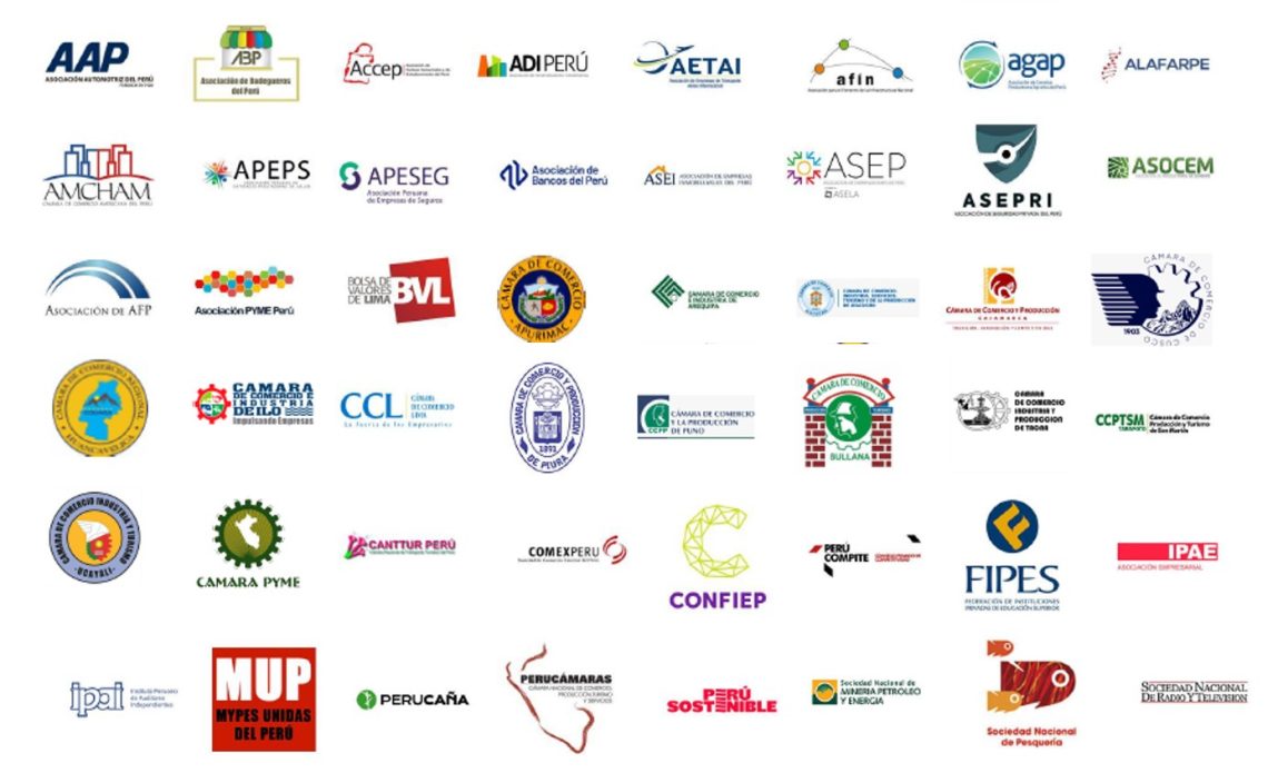 Agradecemos a las siguientes asociaciones, gremios u organizaciones empresariales por comprometerse con el desarrollo del Perú