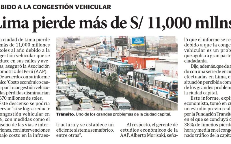 Lima pierde más de S/ 11, 000 millones