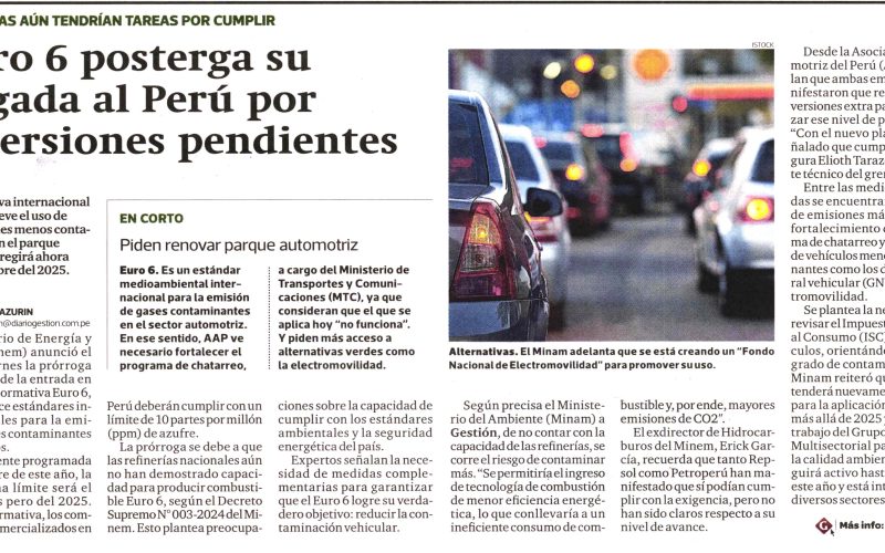 Euro 6 posterga su llegada al Perú por inversiones pendientes