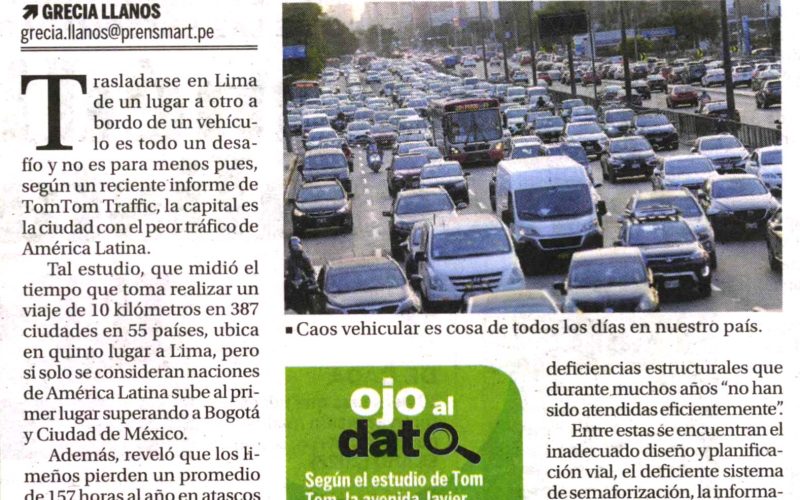 Lima registra el peor tráfico
