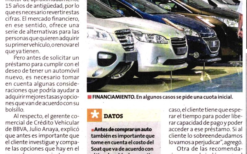 Tips para solicitar un crédito vehicular