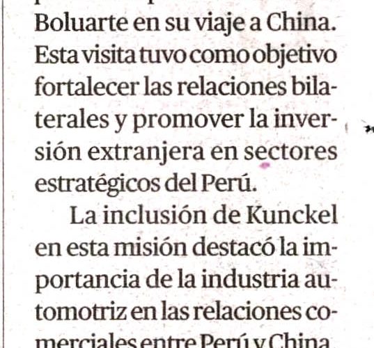 Asociación Automotriz del Perú en China junto a Dina Boluarte